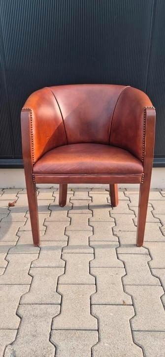Schapenleren fauteuil, Antiek en Kunst, Antiek | Meubels | Stoelen en Banken, Ophalen