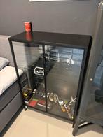 Ikea rudsta vitrinekast, word zonder inhoud verkocht, Ophalen, Met plank(en), 100 tot 150 cm, 50 tot 100 cm