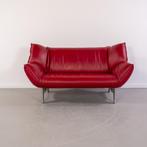 ACTIE!! 2x Leolux Tango 2-zits/192cm Bank Rood - Gepolijst