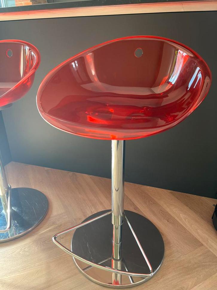 Pedrali Design Barkruk(ken) Luchtgeveerd, Huis en Inrichting, Barkrukken, Zo goed als nieuw, 60 tot 90 cm, Kunststof, Metaal, 2 krukken