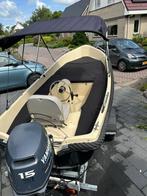 Sloep Admiral 430 incl motor en trailer, Watersport en Boten, Ophalen, 10 tot 30 pk, Gebruikt, 3 tot 6 meter