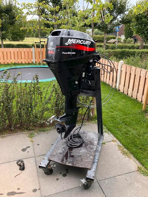 Te koop mercury 15 pk 4takt langstaart elektrische start, Watersport en Boten, Bootonderdelen, Gebruikt, Motor en Techniek, Motorboot