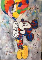 Mickey Mouse- Mixed Media- Katoenen canvasdoek-100x70cm, Ophalen of Verzenden, Nieuw, Wanddecoratie