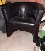 2x zwarte fauteuils - gratis!, Huis en Inrichting, Ophalen, Gebruikt, 75 tot 100 cm, 50 tot 75 cm