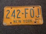 Kentekenplaat licenseplate New York Yellow USA, Verzamelen, Verzenden, Gebruikt, Auto's