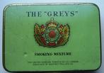 The Greys, Smoking Mixture,   oud blikje in goede staat., Verzamelen, Blikken, Ophalen of Verzenden, Gebruikt, Overige, Overige merken