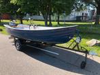 Boot + trailer + yamaha 9,9 pk prijs 1500,00 euro, Ophalen of Verzenden