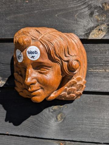 Eikenhouten engel 23 cm hoog. €85. beschikbaar voor biedingen