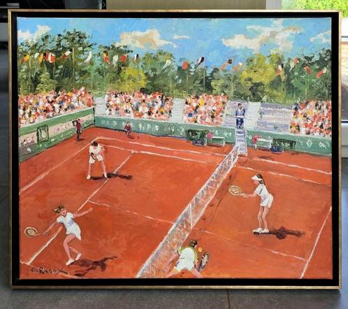 Albert RIGAUX, het dubbelspel, Antiek en Kunst, Kunst | Schilderijen | Klassiek, Ophalen of Verzenden