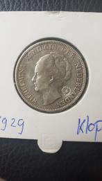 Zilveren gulden 1929 met klop, Ophalen of Verzenden, Koningin Wilhelmina, 1 gulden