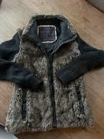 Stoere winterjas/vest met bont en gebreide mouwen - Maat 36, Kleding | Dames, Ophalen of Verzenden, Zo goed als nieuw, Maat 36 (S)