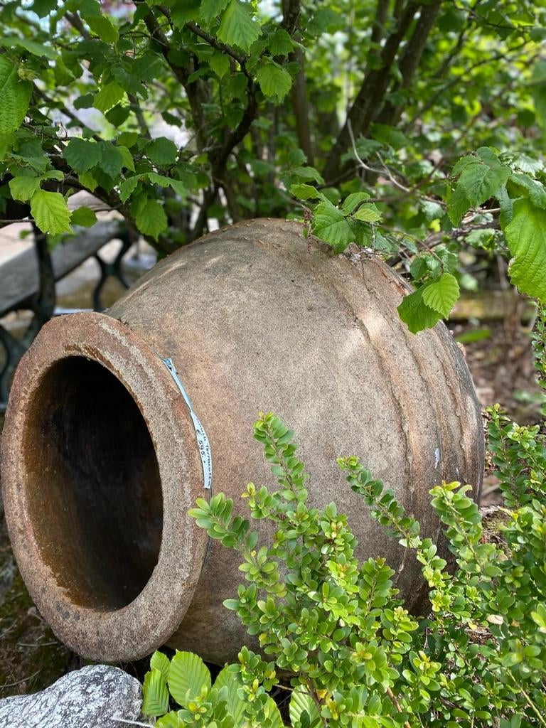 Brocante Vaas terracotta tuinvaas olijfvaas kruik, Antiek en Kunst, Curiosa en Brocante, Ophalen