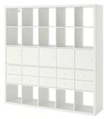 Te koop: IKEA KALLAX vakkenkast met deurtjes –, Kunststof, 150 tot 200 cm, Ophalen of Verzenden, 150 tot 200 cm