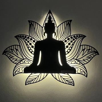 wanddecoratie Buddha lotus mandala 