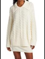 Free people kabel jumper maat XS tot Medium crème, Kleding | Dames, Beige, Ophalen of Verzenden, Zo goed als nieuw, Maat 36 (S)