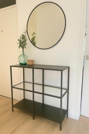 VITTSJÖ Stellingkast Zwartbruin/Glas beschikbaar voor biedingen