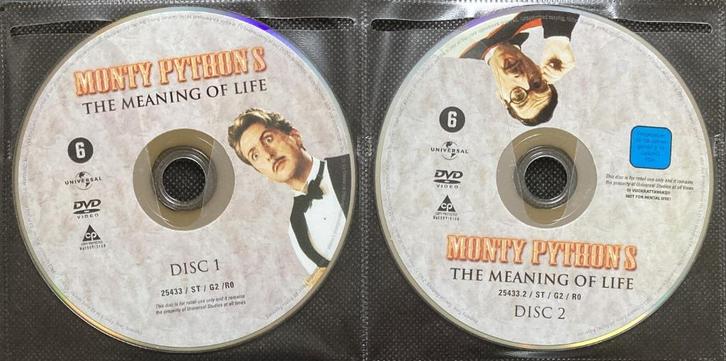 DVD film Monty Python's The Meaning of Life - 2 DVD's, Cd's en Dvd's, Dvd's | Komedie, Zo goed als nieuw, Actiekomedie, Vanaf 6 jaar