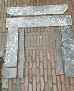 Antieke schouw zwart marmer jaren 30 hoekschouw, Huis en Inrichting, Haarden, Ophalen, Gebruikt, Vrijstaande haard