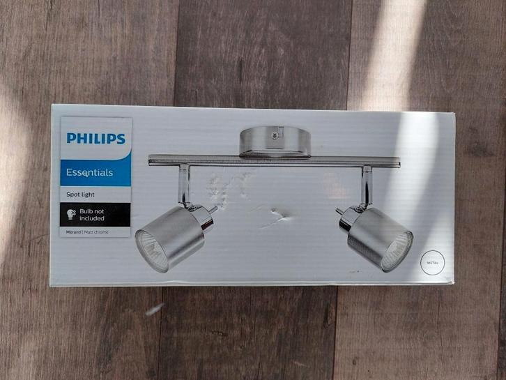 Philips spotlight mat chroom NIEUW IN VERPAKKING, Huis en Inrichting, Lampen | Spots, Nieuw, Plafondspot of Wandspot, Metaal of Aluminium