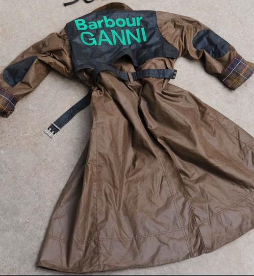 Barbour Ganni wax trench coat 38 jas jacket tartan, Kleding | Dames, Jassen | Winter, Nieuw, Maat 38/40 (M), Bruin, Ophalen of Verzenden