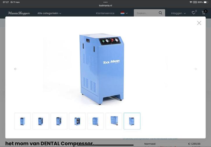 Nieuwe Fluisterstille Compressor Toolmania V3 - 150L, Zakelijke goederen, Machines en Bouw | Pompen en Compressoren, Ophalen of Verzenden