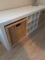 Kallax kast met manden en wijnrek, Huis en Inrichting, Ophalen, Met plank(en), Gebruikt, 100 tot 150 cm