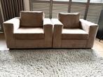 Eric Kuster Fauteuils/Stoelen Velours Taupe, Huis en Inrichting, Stoelen, Ophalen, Zo goed als nieuw, Stof, Twee