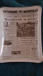 Vintage glazen asbak / schaaltje Rotterdamsch Nieuwsblad 197, Ophalen of Verzenden, Zo goed als nieuw