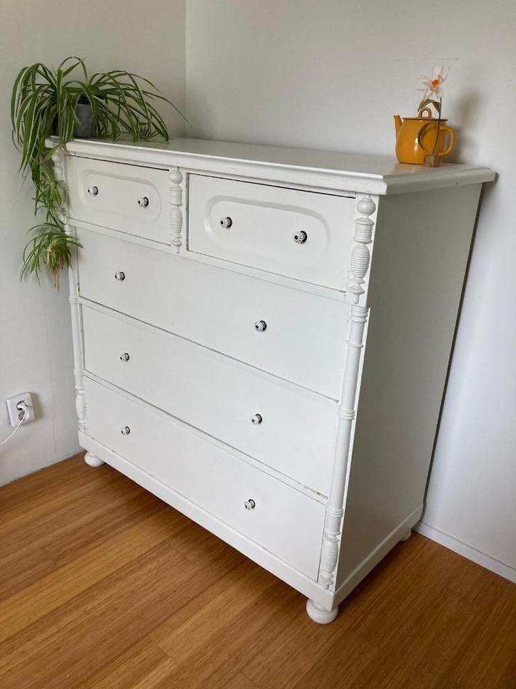 Prachtige brocante ladekast, Huis en Inrichting, Kasten | Ladekasten, Zo goed als nieuw, 100 tot 150 cm, 100 tot 150 cm, 50 tot 75 cm