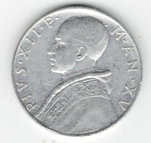 25-1755 Vaticaan 10 lire 1953, Postzegels en Munten, Munten | Europa | Niet-Euromunten, Losse munt, Overige landen, Verzenden