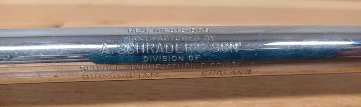 Schrader Service Tyre Gauge bandenspanningsmeter houten doos, Auto diversen, Autogereedschap, Gebruikt, Ophalen of Verzenden