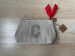 Clarins - Beige met goud en rood make-up tasje, Sieraden, Tassen en Uiterlijk, Toilettassen, Ophalen of Verzenden, Nieuw, Beige
