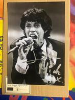Mick Jagger foto gesigneerd met certificaat, Verzamelen, Muziek, Artiesten en Beroemdheden, Ophalen of Verzenden, Zo goed als nieuw
