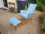 Nette deens of dutch design schommelstoel met voetenbankje, Huis en Inrichting, Stoelen, Ophalen, Vo, Vo, Zo goed als nieuw