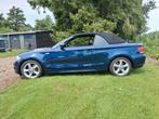 BMW 1-Cabrio (e88) 120i 170pk 2012 Blauw, Auto's, BMW, 1-Serie, 4 cilinders, Cabriolet, Lederen bekleding