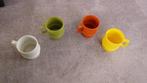 4 retro bekers van tupperware, Huis en Inrichting, Keuken | Tupperware, Ophalen of Verzenden, Gebruikt, Wit, Beker of Kan
