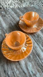 Vintage Anchor Hocking melkglas espresso kopjes, Ophalen of Verzenden