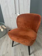 Kuipstoel laag model roestbruin/koper, Ophalen, Stof, 50 tot 75 cm, Fluweel/suéde