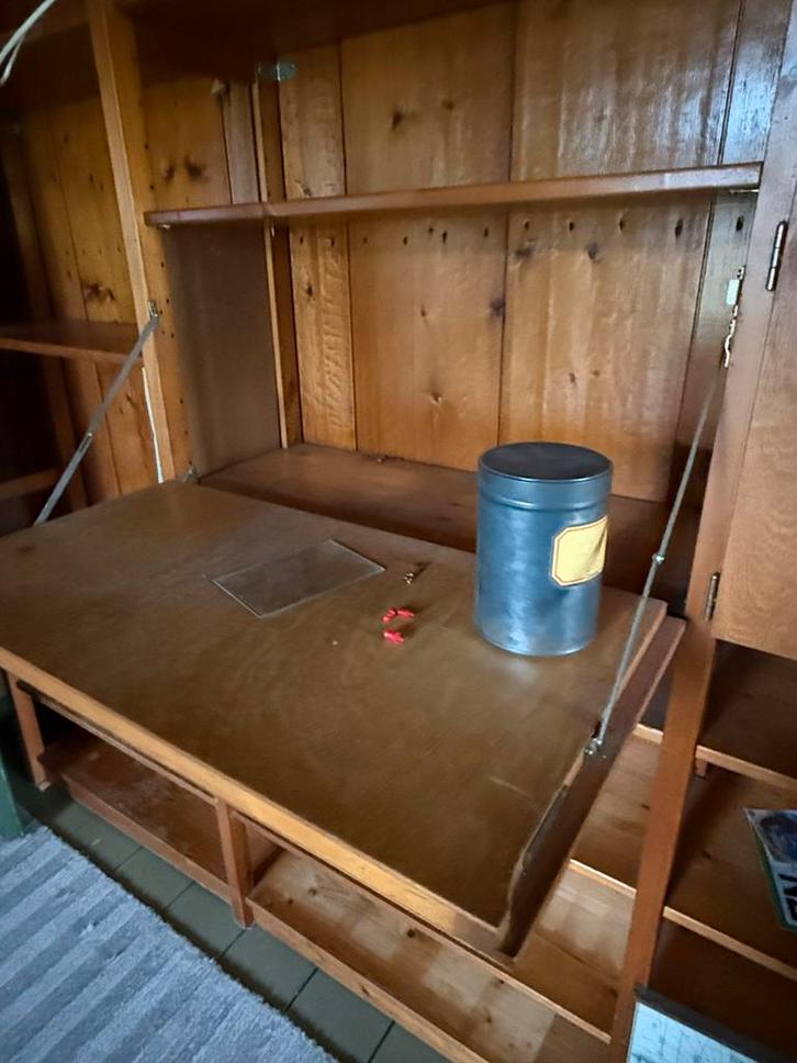 Vintage Houten Wandmeubel met Bureau, Kinderen en Baby's, Speelgoed | Buiten | Zandbakken, Gebruikt, Ophalen