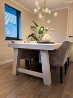 Keijser en Co Beige Eettafel 200x110, Huis en Inrichting, Tafels | Eettafels, Ophalen, 100 tot 150 cm, 150 tot 200 cm, Vier personen