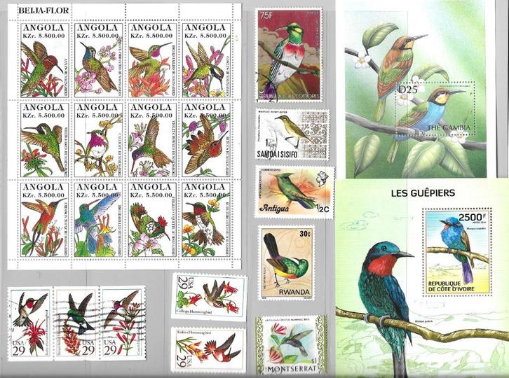 Lot Bijeneters en honingzuigers, ook per zegel te koop, Postzegels en Munten, Postzegels | Azië, Gestempeld, Midden-Oosten, Verzenden