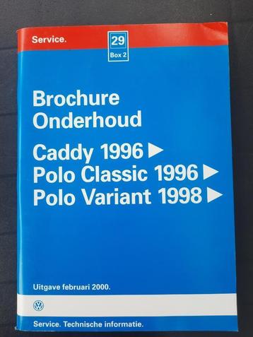Werkplaatsboek Vw Caddy Polo classic onderhoudswerkzaamheden beschikbaar voor biedingen
