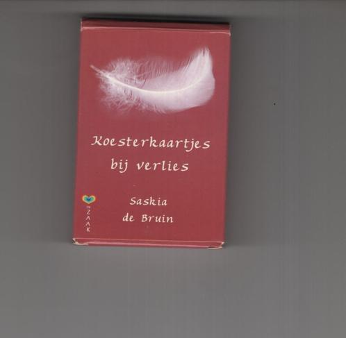 Koesterkaartjes bij verlies Saskia de Bruin, Boeken, Esoterie en Spiritualiteit, Zo goed als nieuw, Overige typen, Ophalen of Verzenden