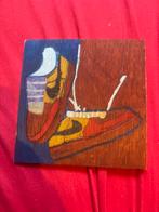 Schoenen op Hout Geschilderd, Antiek en Kunst, Kunst | Schilderijen | Klassiek, Ophalen