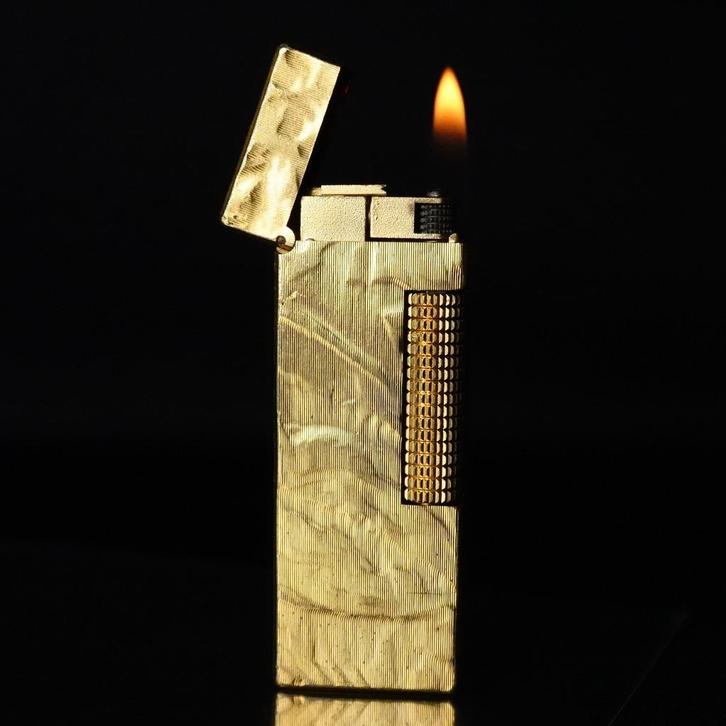 Dunhill Rollagas Aansteker Silk Moire, Verzamelen, Rookartikelen, Aanstekers en Luciferdoosjes, Gebruikt, Aansteker, Ophalen of Verzenden