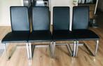 Leren eetkamer stoelen GRATIS AFHALEN, Ophalen, Gebruikt, Zwart, Leer