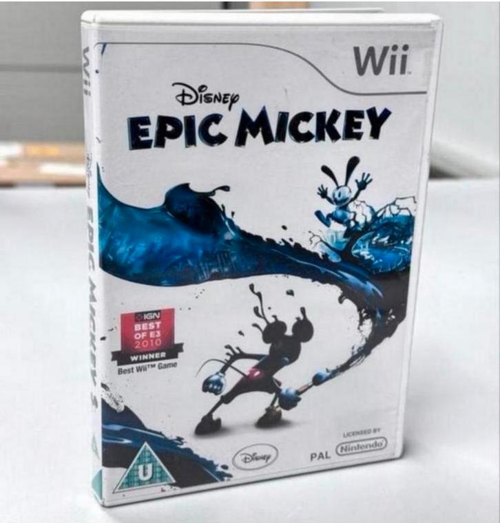 Disney Epic Mickey - Nintendo WII spelletje spel met boekjes, Spelcomputers en Games, Games | Nintendo Wii, Zo goed als nieuw