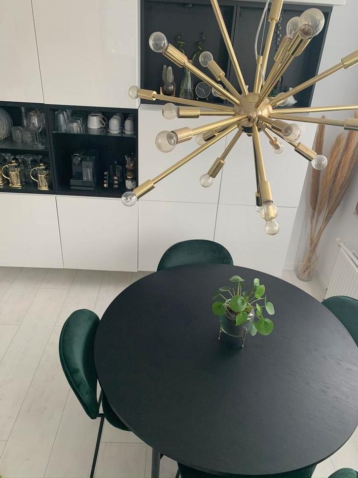 Westwing gouden hanglamp Spike XL 2 stuks, Huis en Inrichting, Lampen | Hanglampen, Zo goed als nieuw, 50 tot 75 cm, Metaal, Ophalen