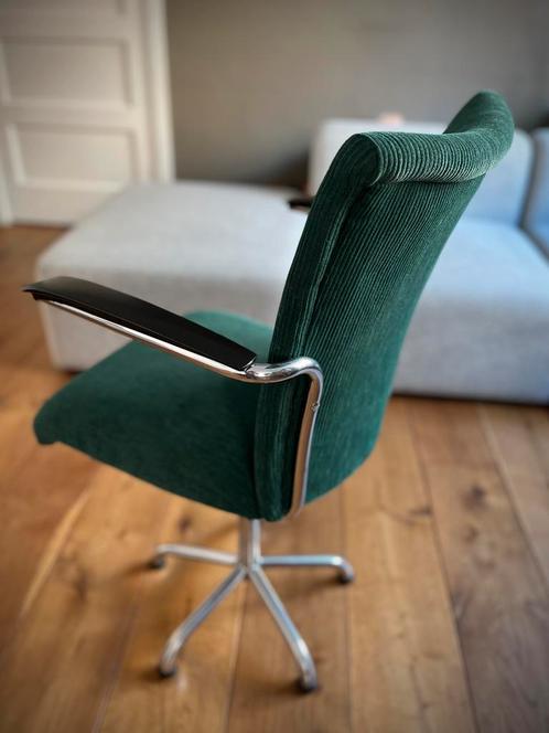 Gispen / Gebr. De Wit Vintage Draaistoel - Gerestaureerd, Huis en Inrichting, Fauteuils, Gebruikt, Metaal, Stof, Ophalen