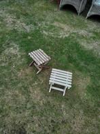 14129) 2 planten tafeltjes opvouwbaar, Ophalen of Verzenden, Rond, Minder dan 55 cm